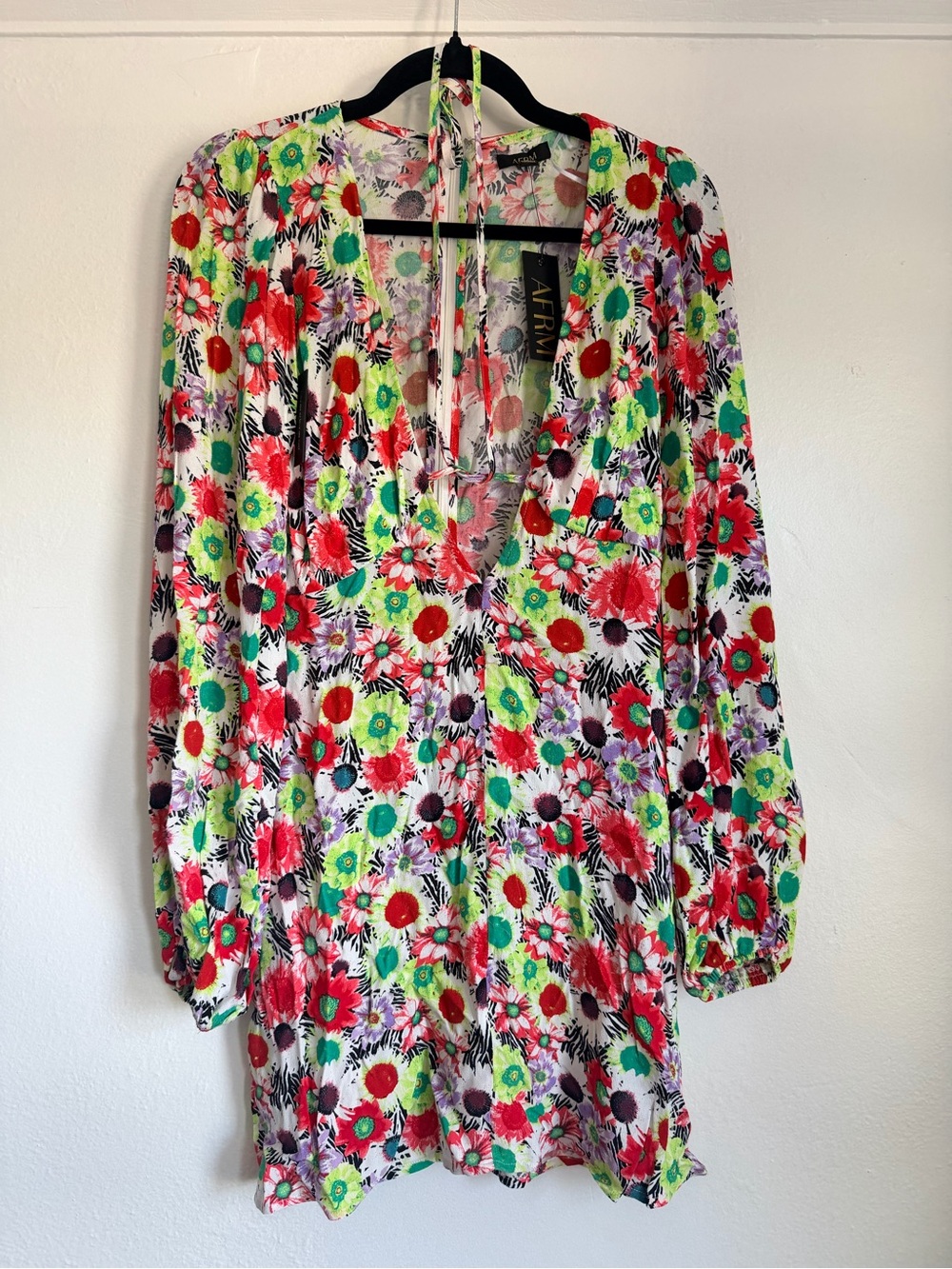 AFRM Caprice Mini Dress in Summer Daisy Bouquet